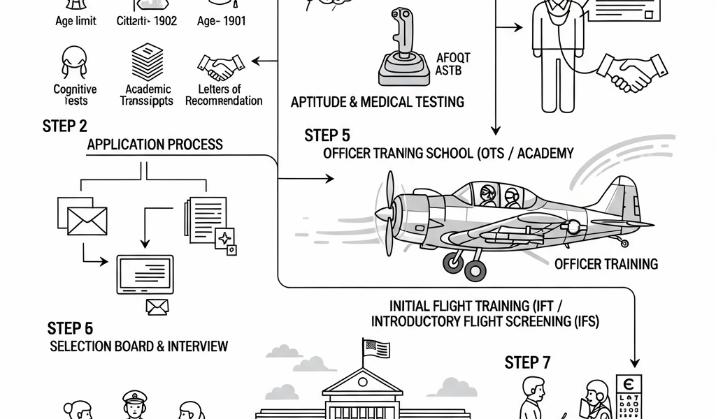 Professional photograph related to: How to Become a Military Pilot in 2026 — Step by Step. High qual