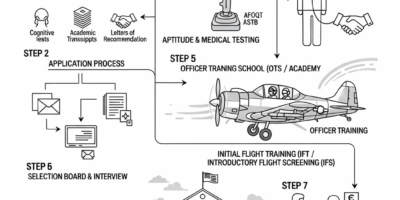 Professional photograph related to: How to Become a Military Pilot in 2026 — Step by Step. High qual