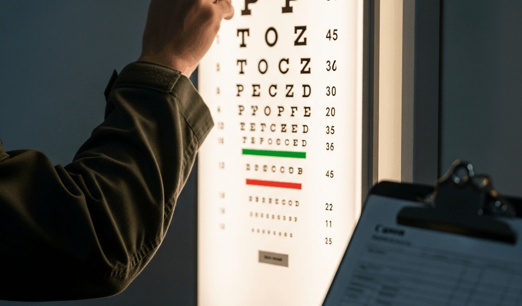 Military Pilot Eyesight Requirements Standards by Branch